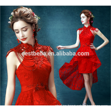Vestidos de boda cortos rojos elegantes Vestidos de boda bonitos de las señoras elegantes al por mayor